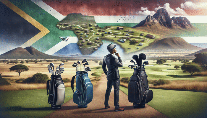 Selecting between stand, cart, and travel golf bags in South Africa.
