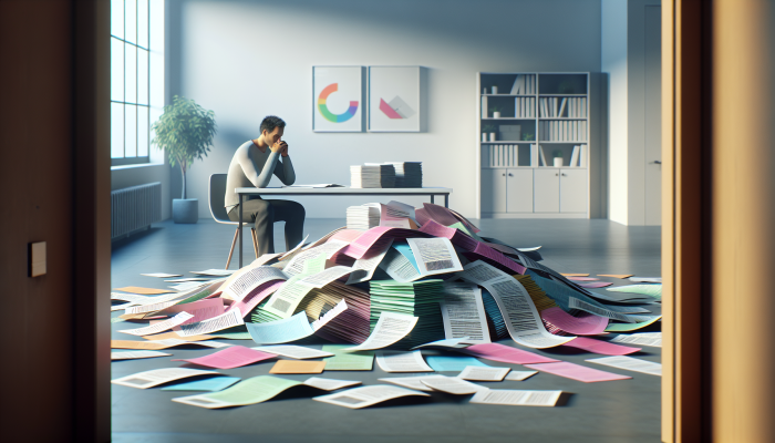 Understanding Debt Consolidation Impact: A Comprehensive Overview | DCL Understanding Debt Consolidation Impact: A person consolidating colourful debt papers into one clear document in a serene office, symbolising financial relief.