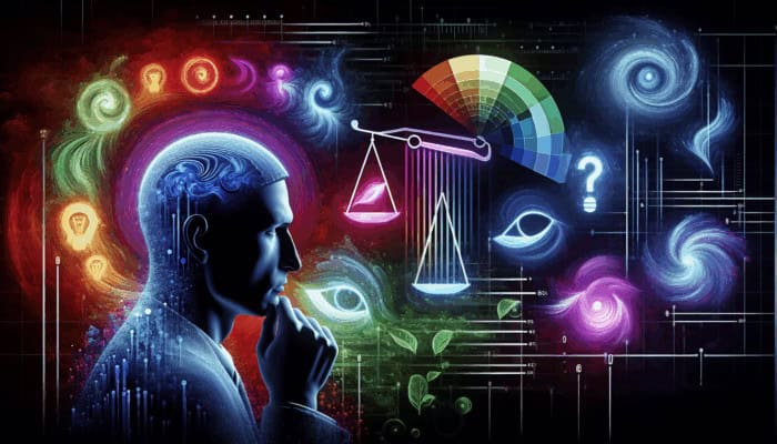 A person evaluating budget options for content optimisation tools, comparing costs and values on digital screens.
