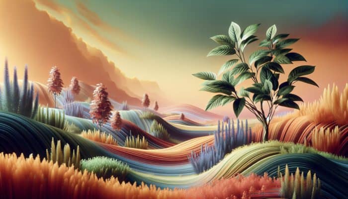 Maximising Ashwagandha Benefits: Ashwagandha plants in a serene Indian landscape, symbolising balance and resilience in Ayurveda.