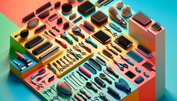 A variety of portable grooming tools for different pets, showcasing versatility and customization.